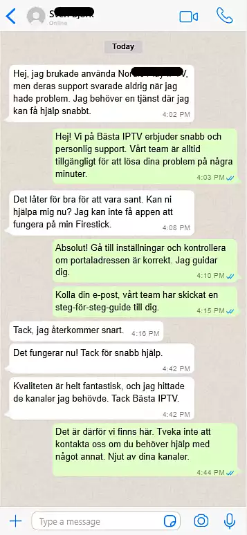 IPTV Nordic WhatsApp Image